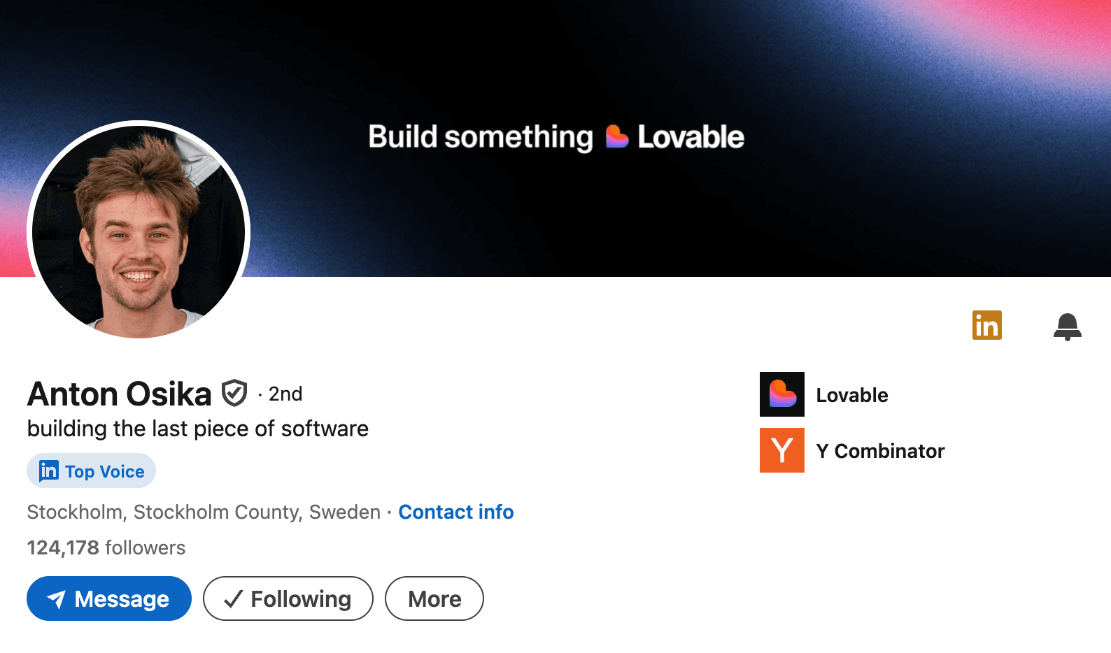 Anton Osika LinkedIn profile summary